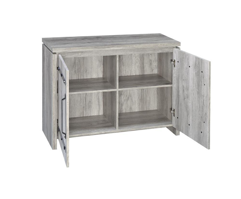 Enoch 2-door Accent Cabinet Grey Driftwood - Tony’s Furniture Store & Linen (GA) - Multi Location