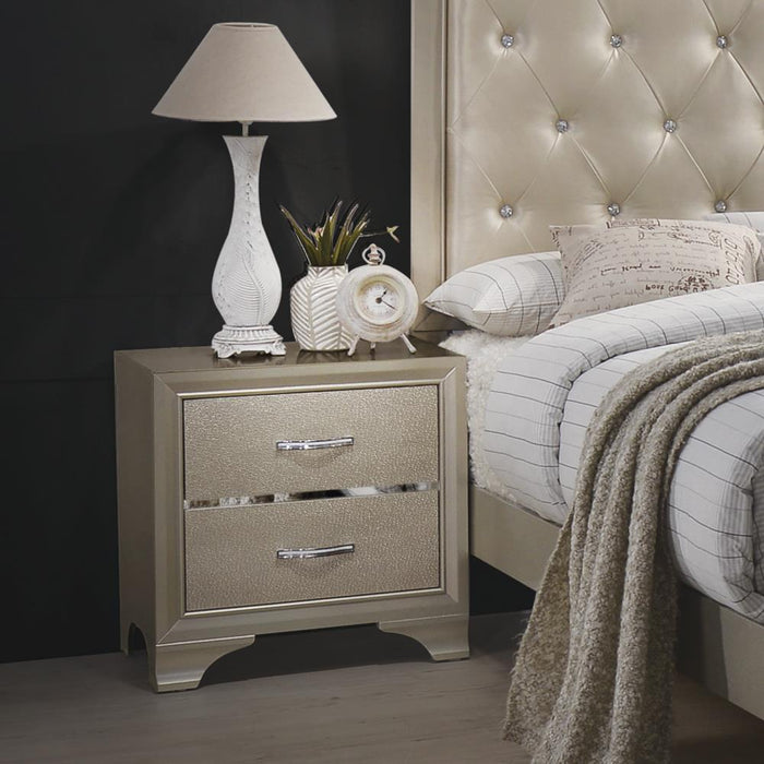 Beaumont 2-drawer Rectangular Nightstand Champagne - Tony’s Furniture Store & Linen (GA) - Multi Location