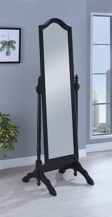 Cabot Rectangular Cheval Mirror with Arched Top Black - Tony’s Furniture Store & Linen (GA) - Multi Location