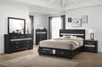 Miranda Eastern King 2-drawer Storage Bed Black - Tony’s Furniture Store & Linen (GA) - Multi Location