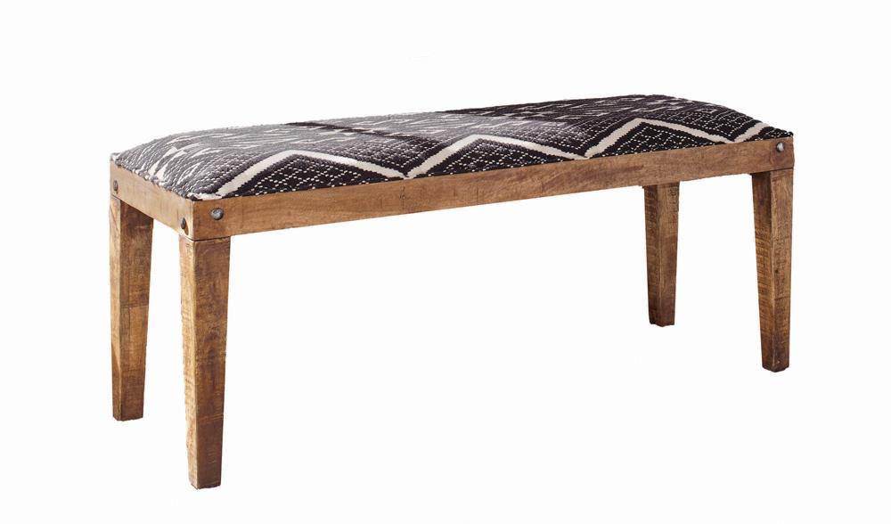 Lamont Rectangular Upholstered Bench Natural and Navy - Tony’s Furniture Store & Linen (GA) - Multi Location