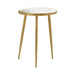 Acheson Round Accent Table White and Gold - Tony’s Furniture Store & Linen (GA) - Multi Location