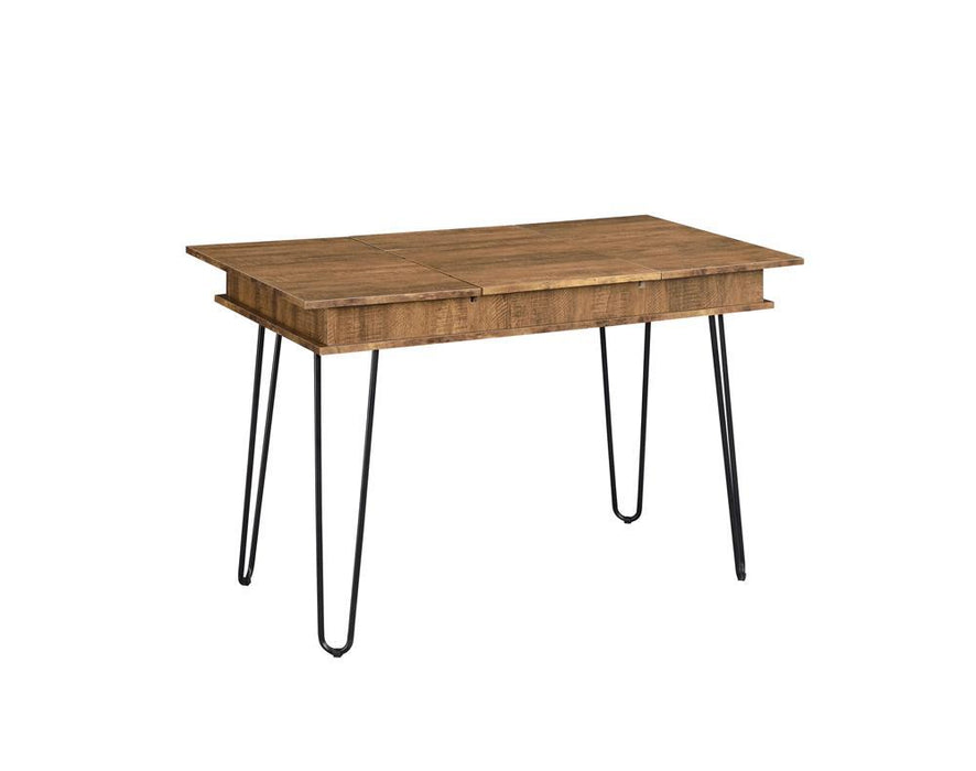 Sheeran Writing Desk with 4 Hidden Storages Rustic Amber - Tony’s Furniture Store & Linen (GA) - Multi Location