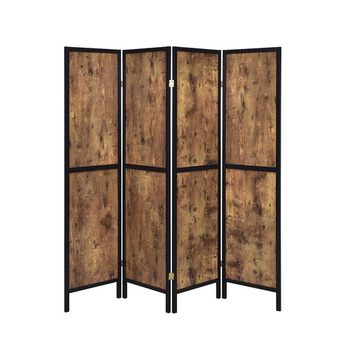 Deepika 4-panel Folding Screen Antique Nutmeg and Black - Tony’s Furniture Store & Linen (GA) - Multi Location