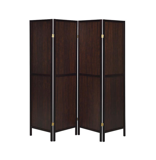 Deepika 4-panel Folding Screen Tobacco and Cappuccino - Tony’s Furniture Store & Linen (GA) - Multi Location