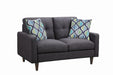 Watsonville Tufted Back Loveseat Grey - Tony’s Furniture Store & Linen (GA) - Multi Location