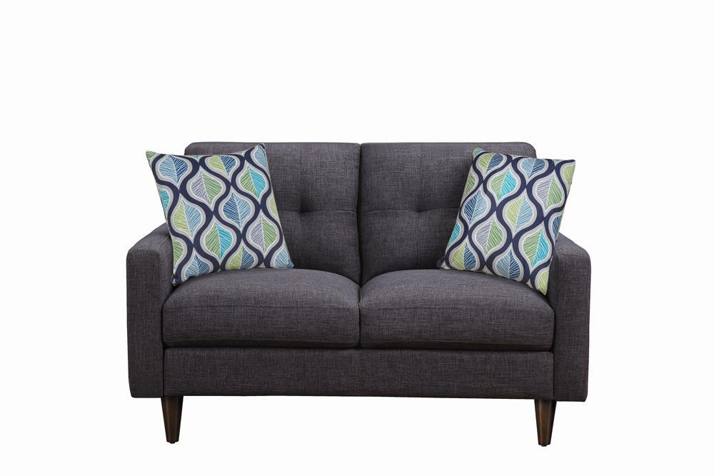 Watsonville Tufted Back Loveseat Grey - Tony’s Furniture Store & Linen (GA) - Multi Location