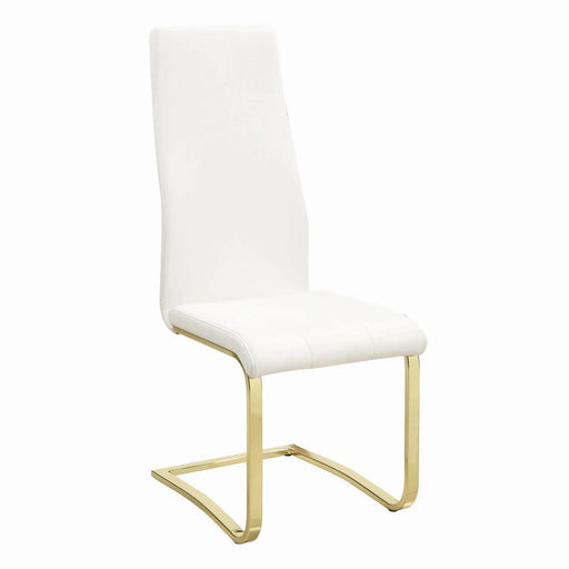 Montclair Side Chairs White and Rustic Brass (Set of 4) - Tony’s Furniture Store & Linen (GA) - Multi Location