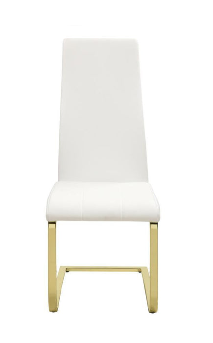 Montclair Side Chairs White and Rustic Brass (Set of 4) - Tony’s Furniture Store & Linen (GA) - Multi Location