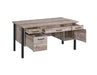 Samson 4-drawer Office Desk Weathered Oak - Tony’s Furniture Store & Linen (GA) - Multi Location