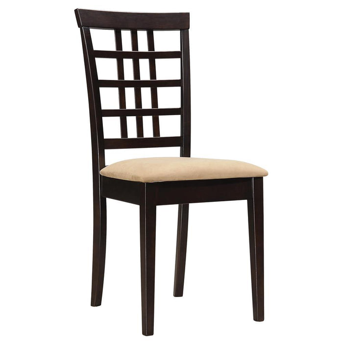 Kelso Lattice Back Dining Chairs Cappuccino (Set of 2) - Tony’s Furniture Store & Linen (GA) - Multi Location