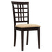 Kelso Lattice Back Dining Chairs Cappuccino (Set of 2) - Tony’s Furniture Store & Linen (GA) - Multi Location