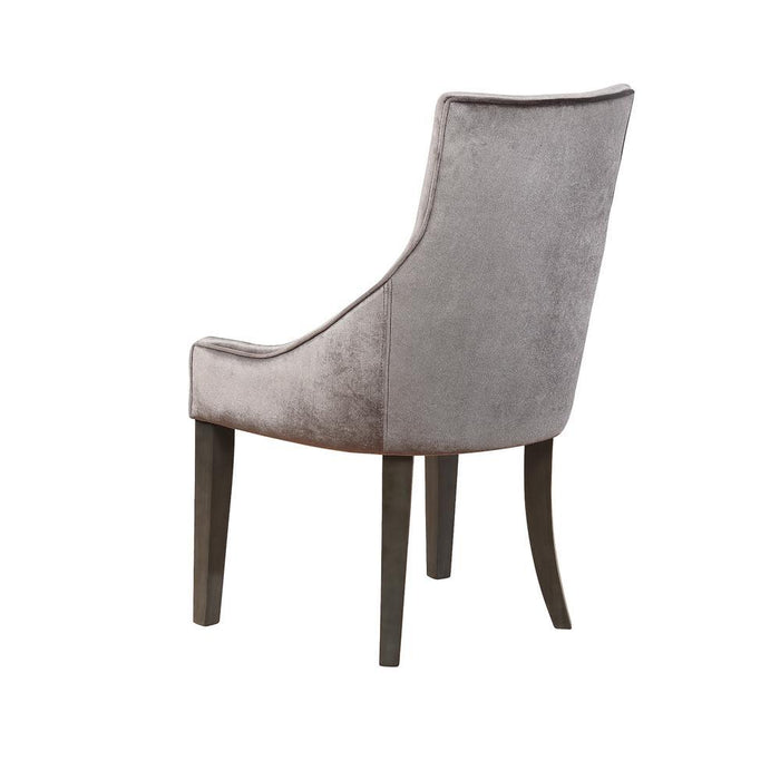 Phelps Upholstered Demi Wing Chairs Grey (Set of 2) - Tony’s Furniture Store & Linen (GA) - Multi Location