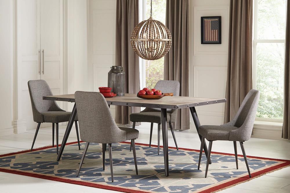 Alan Upholstered Dining Chairs Grey (Set of 2) - Tony’s Furniture Store & Linen (GA) - Multi Location