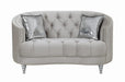Avonlea Sloped Arm Tufted Loveseat Grey - Tony’s Furniture Store & Linen (GA) - Multi Location