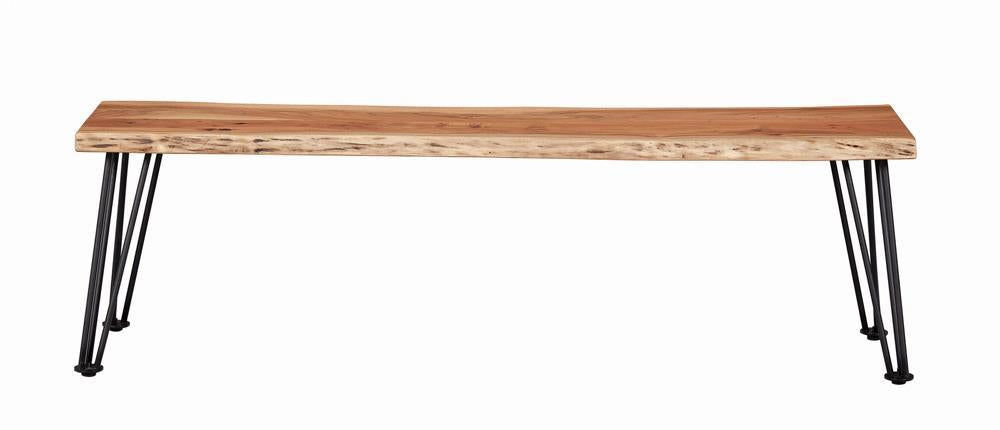 Sherman Bench Natural Acacia and Matte Black - Tony’s Furniture Store & Linen (GA) - Multi Location