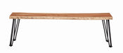 Sherman Bench Natural Acacia and Matte Black - Tony’s Furniture Store & Linen (GA) - Multi Location