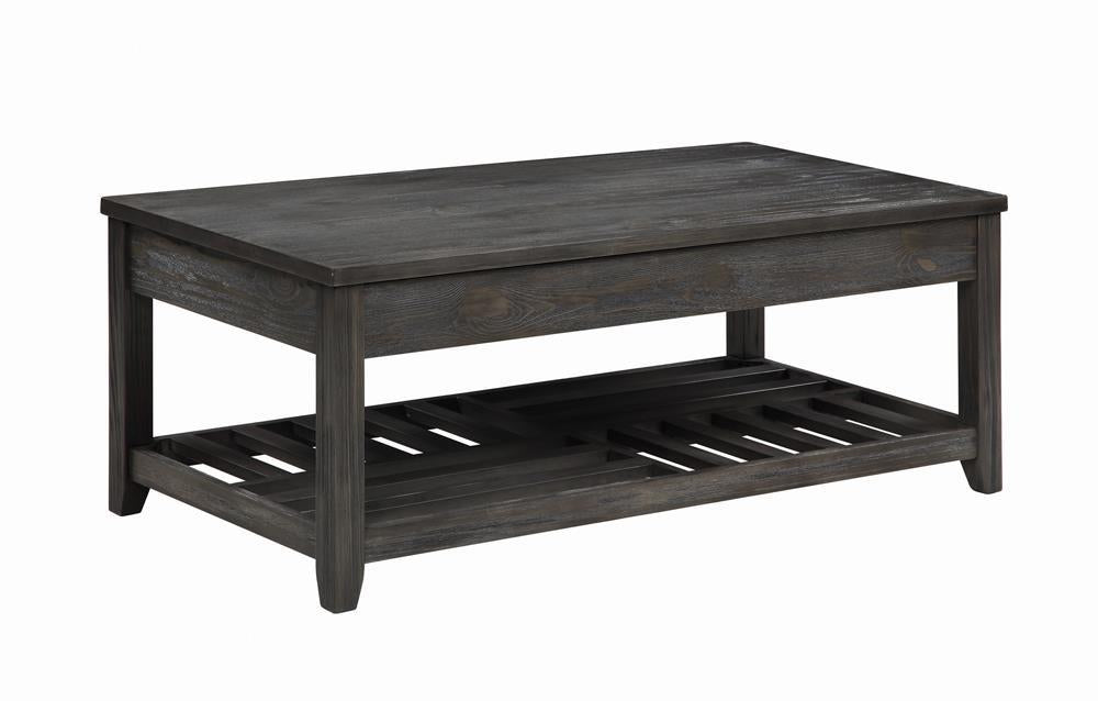 Cliffview Lift Top Coffee Table with Storage Cavities Grey - Tony’s Furniture Store & Linen (GA) - Multi Location