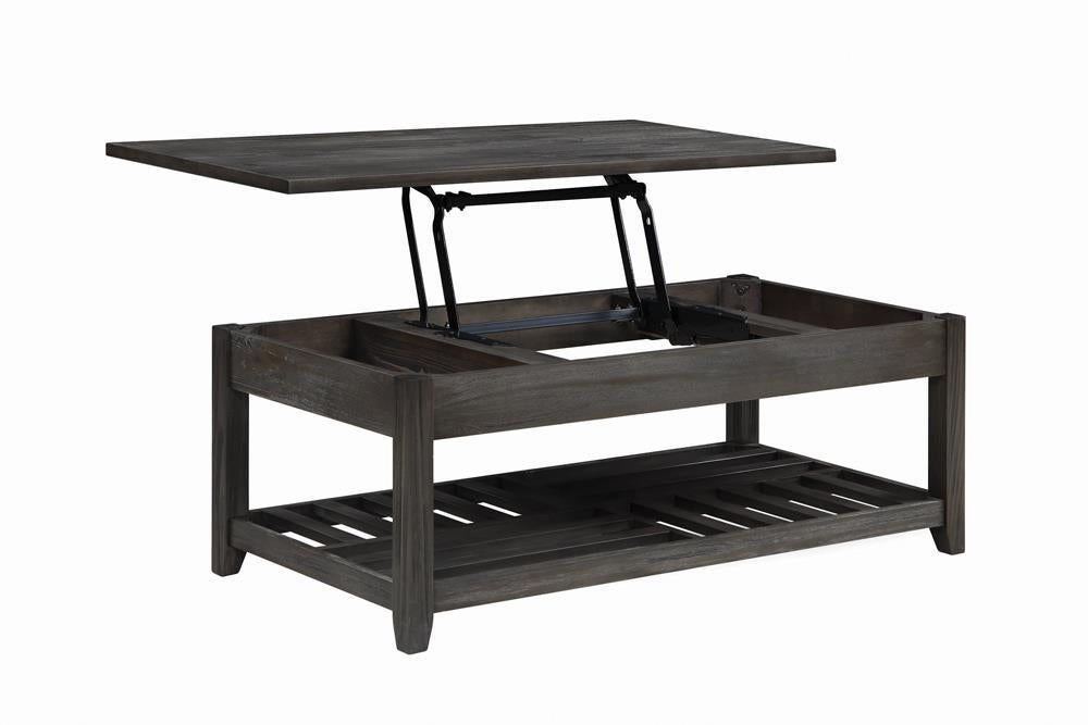 Cliffview Lift Top Coffee Table with Storage Cavities Grey - Tony’s Furniture Store & Linen (GA) - Multi Location