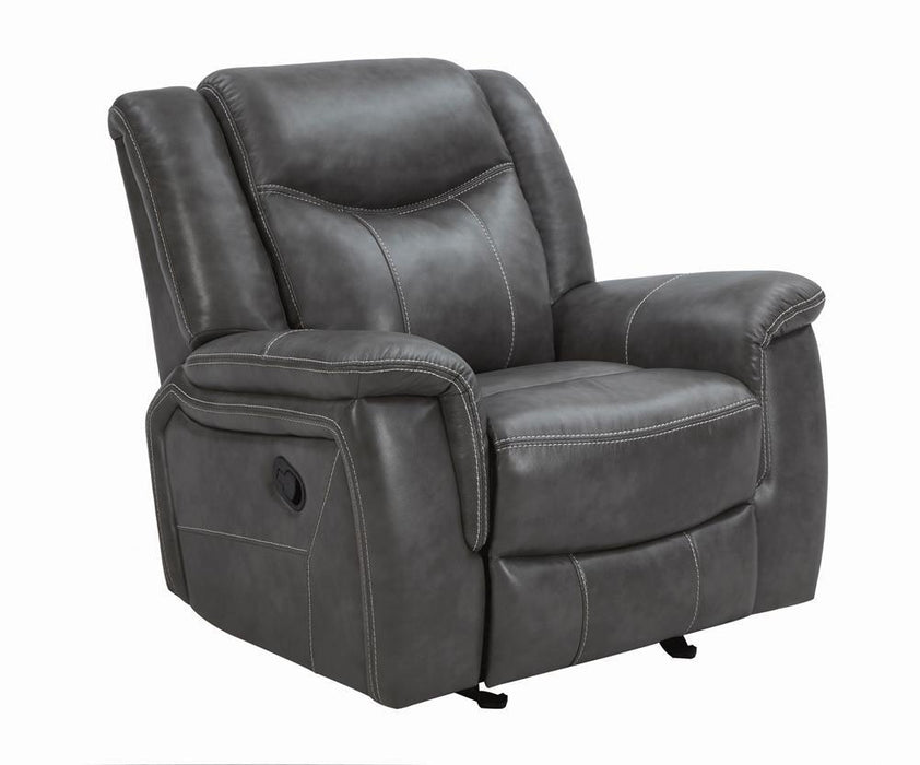 Conrad Upholstered Motion Glider Recliner Grey - Tony’s Furniture Store & Linen (GA) - Multi Location