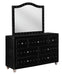 Deanna Button Tufted Dresser Mirror Black - Tony’s Furniture Store & Linen (GA) - Multi Location