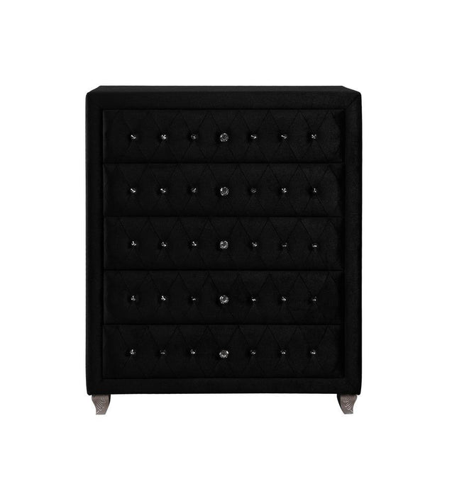 Deanna Deanna 5-drawer Rectangular Chest Black - Tony’s Furniture Store & Linen (GA) - Multi Location