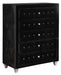 Deanna Deanna 5-drawer Rectangular Chest Black - Tony’s Furniture Store & Linen (GA) - Multi Location