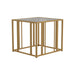 Adri Metal Frame End Table Matte Brass - Tony’s Furniture Store & Linen (GA) - Multi Location