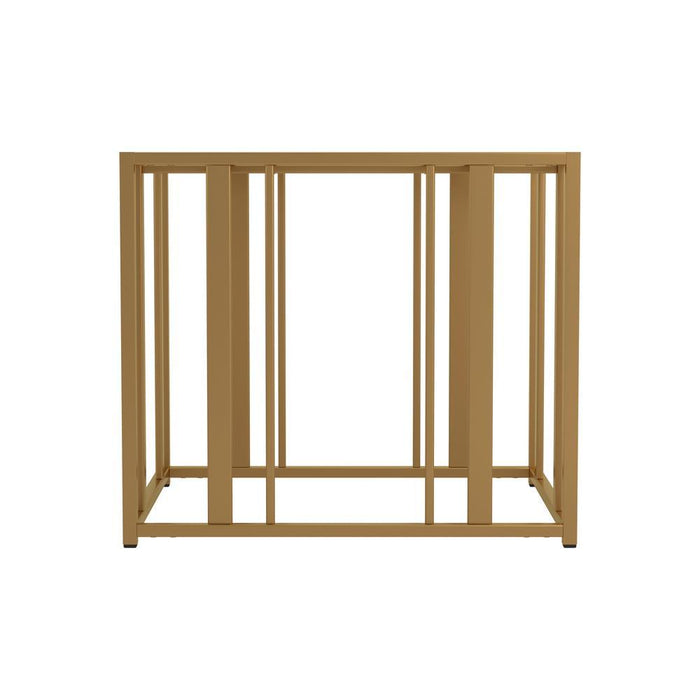 Adri Metal Frame End Table Matte Brass - Tony’s Furniture Store & Linen (GA) - Multi Location