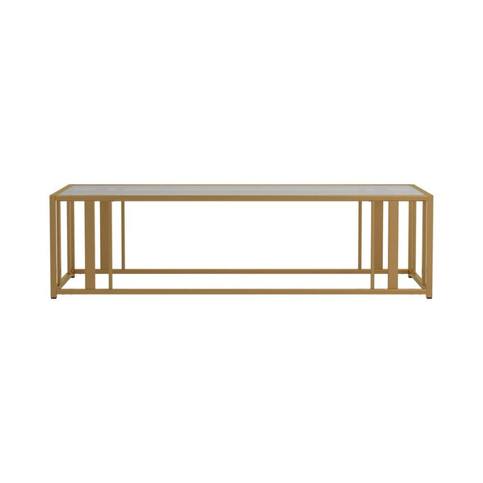 Adri Metal Frame Coffee Table Matte Brass - Tony’s Furniture Store & Linen (GA) - Multi Location