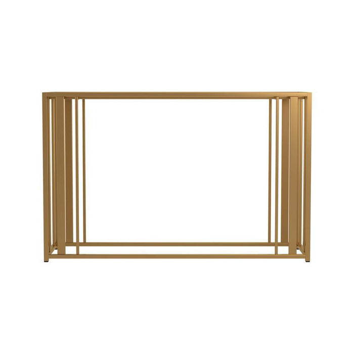 Adri Metal Frame Sofa Table Matte Brass - Tony’s Furniture Store & Linen (GA) - Multi Location
