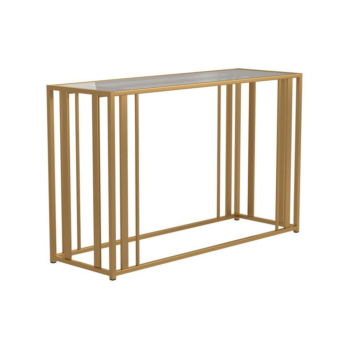 Adri Metal Frame Sofa Table Matte Brass - Tony’s Furniture Store & Linen (GA) - Multi Location