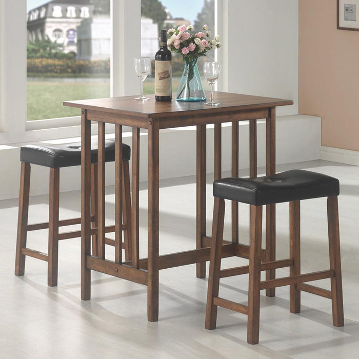 Oleander 3-piece Counter Height Dining Table Set Nut Brown - Tony’s Furniture Store & Linen (GA) - Multi Location