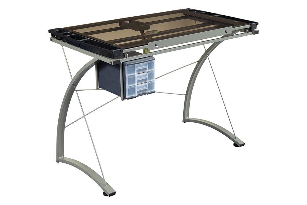Melo 3-Drawer Drafting Desk Champagne - Tony’s Furniture Store & Linen (GA) - Multi Location