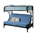 Montgomery Twin Over Futon Bunk Bed Glossy Black - Tony’s Furniture Store & Linen (GA) - Multi Location