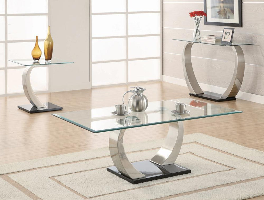 Pruitt Rectangular Sofa Table Satin - Tony’s Furniture Store & Linen (GA) - Multi Location