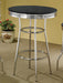 Theodore Round Bar Table Black and Chrome - Tony’s Furniture Store & Linen (GA) - Multi Location