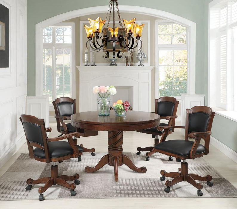 Turk 3-in-1 Round Pedestal Game Table Tobacco - Tony’s Furniture Store & Linen (GA) - Multi Location