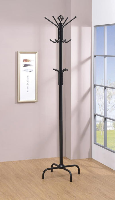 Collier 12-hook Coat Rack Black - Tony’s Furniture Store & Linen (GA) - Multi Location