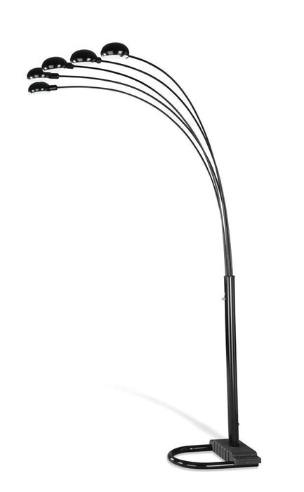 Kayd 5-light Floor Lamp Satin Black - Tony’s Furniture Store & Linen (GA) - Multi Location