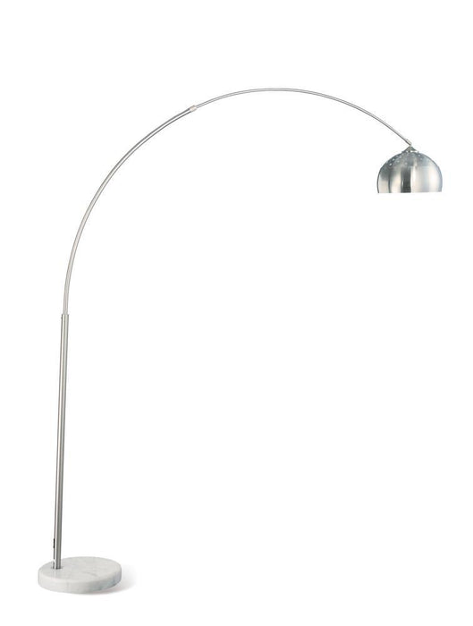 Krester Arched Floor Lamp Brushed Steel and Chrome - Tony’s Furniture Store & Linen (GA) - Multi Location