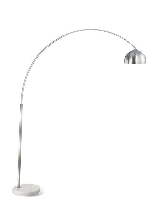 Krester Arched Floor Lamp Brushed Steel and Chrome - Tony’s Furniture Store & Linen (GA) - Multi Location
