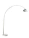 Krester Arched Floor Lamp Brushed Steel and Chrome - Tony’s Furniture Store & Linen (GA) - Multi Location