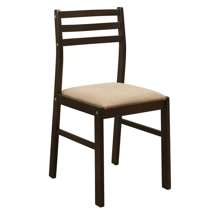 Bucknell 3-piece Dining Set with Drop Leaf Cappuccino and Tan - Tony’s Furniture Store & Linen (GA) - Multi Location
