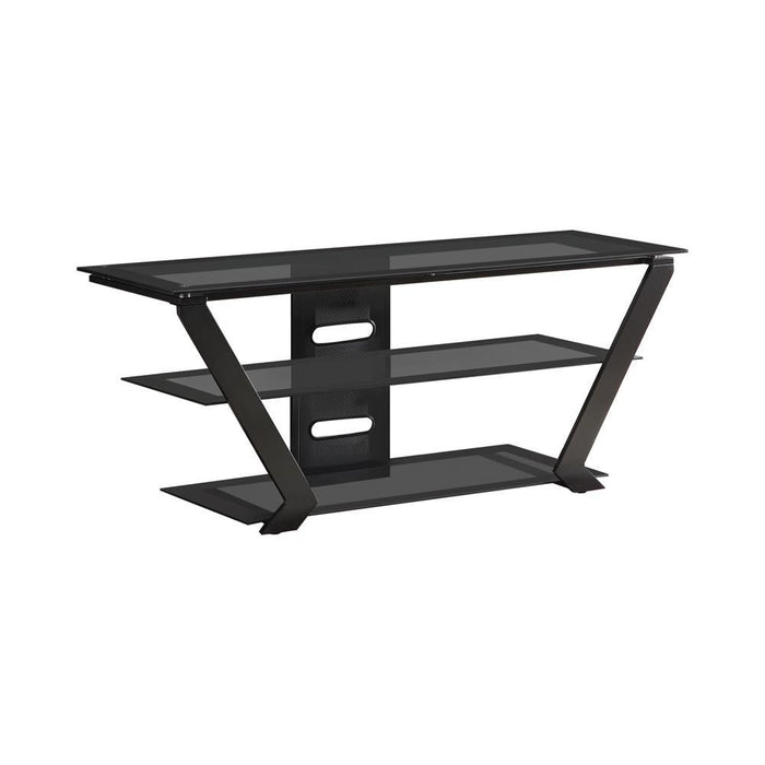 Donlyn 2-tier TV Console Black - Tony’s Furniture Store & Linen (GA) - Multi Location