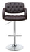 Brandi Adjustable Bar Stool Chrome and Brown - Tony’s Furniture Store & Linen (GA) - Multi Location