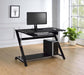 Mallet Computer Desk with Bottom Shelf Black - Tony’s Furniture Store & Linen (GA) - Multi Location
