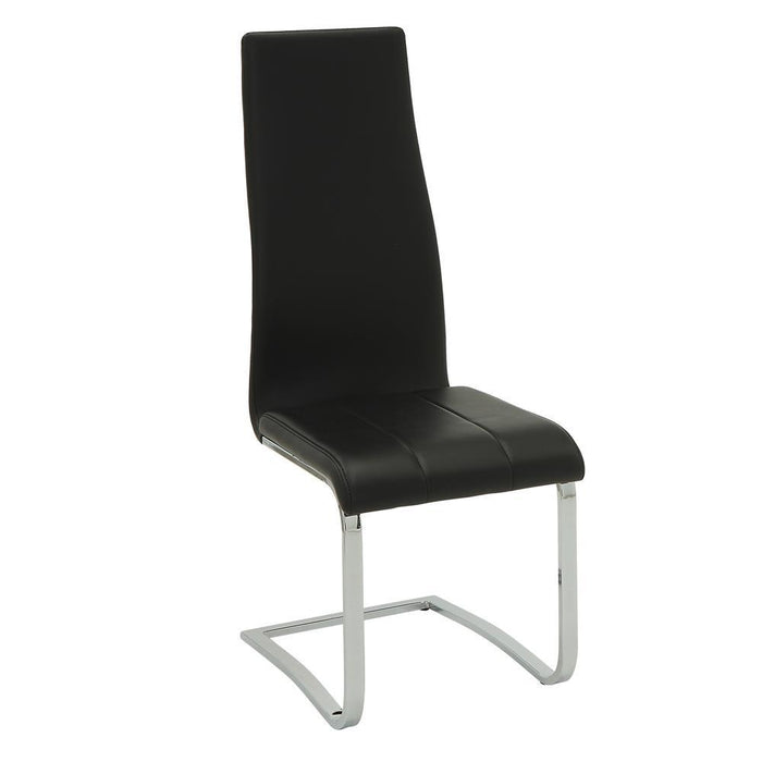 Montclair High Back Dining Chairs Black and Chrome (Set of 4) - Tony’s Furniture Store & Linen (GA) - Multi Location