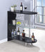 Adolfo 3-tier Bar Table Glossy Black and Clear - Tony’s Furniture Store & Linen (GA) - Multi Location