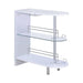 Adolfo 3-tier Bar Table Glossy White and Clear - Tony’s Furniture Store & Linen (GA) - Multi Location